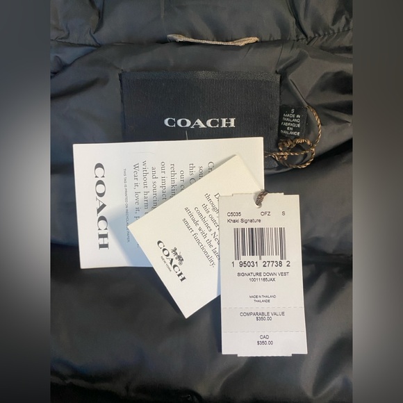 Men’s Coach Signature Puffer Vest - Picture 3 of 4